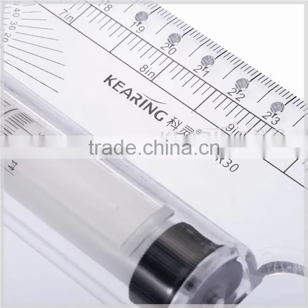 Transparent Plastic Multi-Purpose Rolling Ruler With Protractor For Scaling photo-4