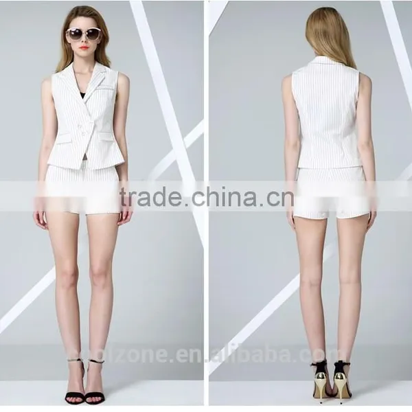 Women Summer Two Pieces Business Suits Office Lady Casual Uniform photo-2