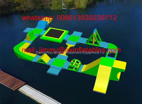 Custom 0.9MM PVC Tarpaulin Commercial Beach Inflatable Floating Water Park
