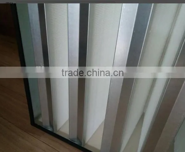 Industrial Filter Mini Pleated Media Mutiple H11 V-bank Hepa Filter photo-2