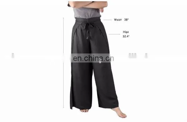 Lofbaz Women's Plain Palazzo Fisherman Rayon Wrap Pants photo-2