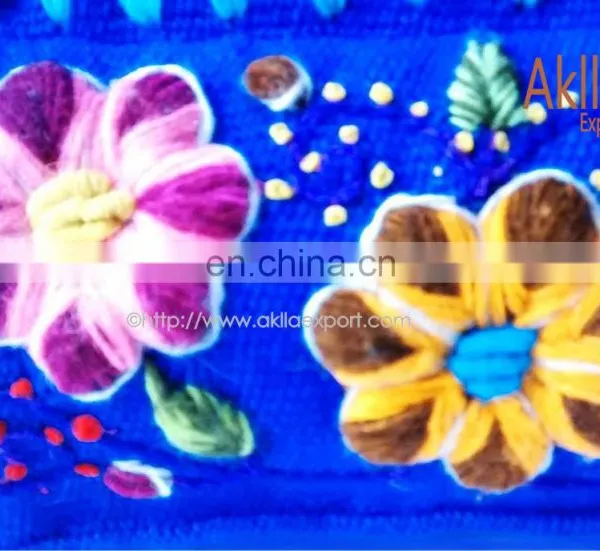 Cosmetic Bag Embroidered Handmade Cosmetic Case Sheep Wool photo-2