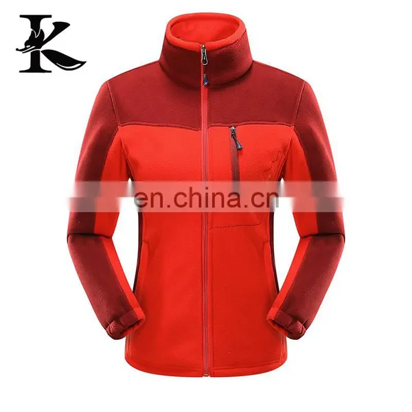 Wholesale High Quality Pink Promotional Windbreaker Women Polar Fleece Jacket Without Hood photo-3