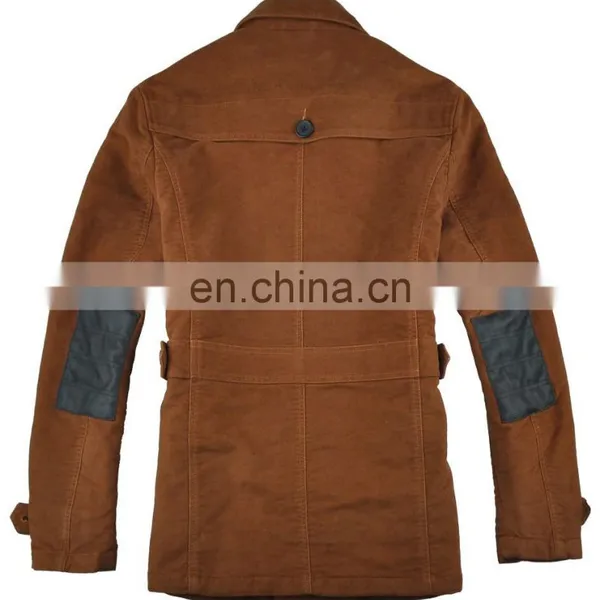 2015 Lastest Fashion Handsome Spring Men Leather Trench Coat photo-3