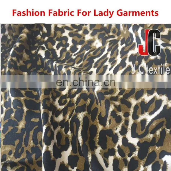 ShaoXing JC Export Merchant Raw Material Gold Print Design 100% Rayon Hand Silk Soft Fabric Poplin Printed Fabric