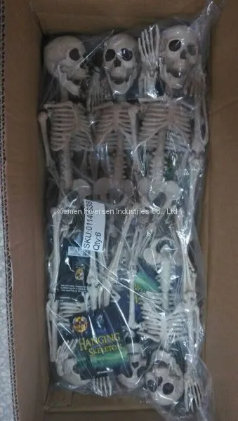 Halloween Skeleton 100% Plastic 5 FT Adult Lift Size Hanging Human Skeleton for Halloween Decoration photo-2