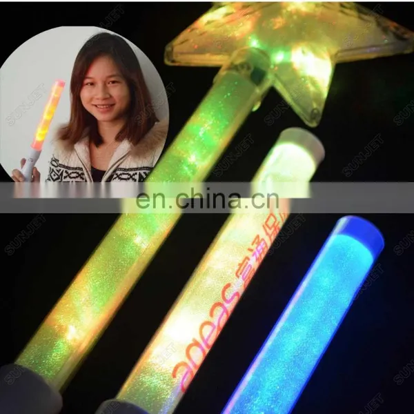 Custom Logo Printing Cheering Red Heart Shaped LED Party Glow Sticks photo-6