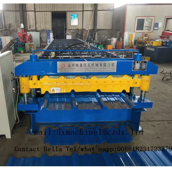 Double Layer Trapezoidal Roof Panel Roll Forming Machine photo-4