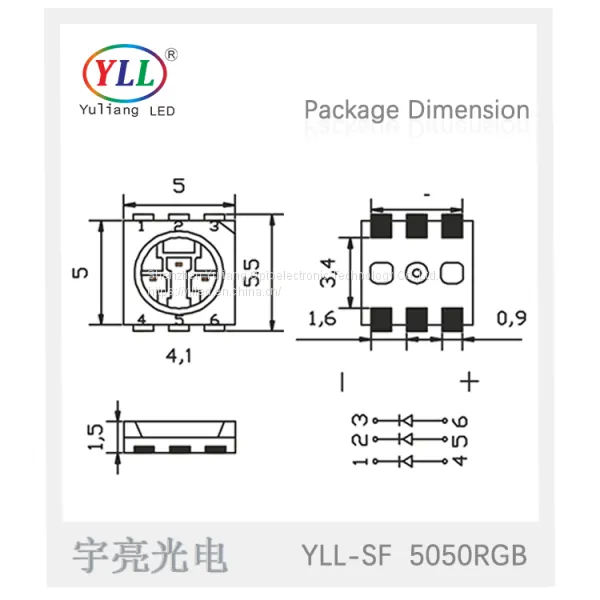 LED Encapsulation Series 0.2w 5050 Epistar Cree Rgb Smd Led Chip Diode photo-2