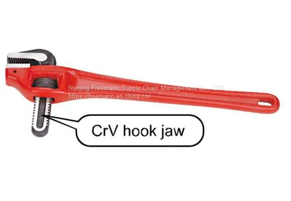 Heavy Duty Offset Pipe Wrench Steel Handle 14“ photo-3