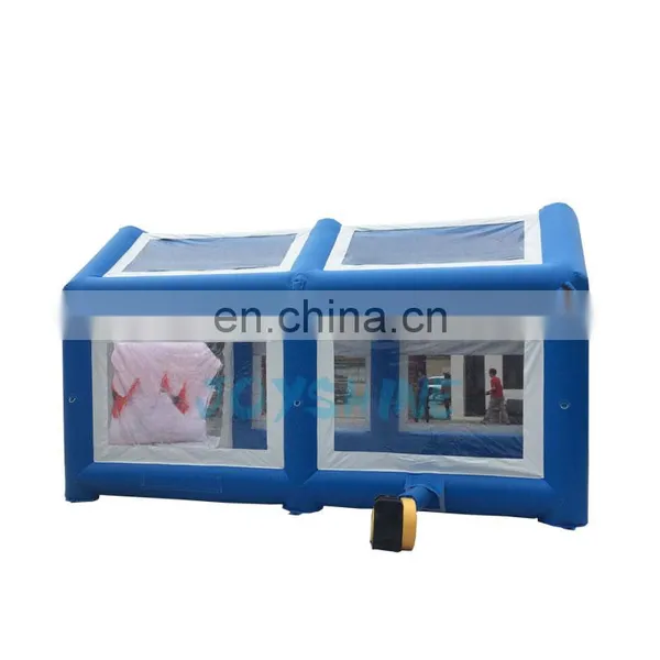 Cheap 0.55mm PVC Inflatable Car Wash Parking Carport Covers Mobile Spray Paint Booth Tents Inflatable Car Garage Tent photo-4