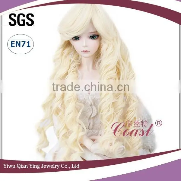 Long Fluorescence Color Best Quality Curly BJD Doll Wigs photo-2
