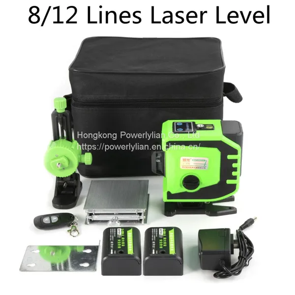 8 Lines 12 Lines Laser Level Wall Mounted Measuring Leveler for Tile Blue Green Lights photo-3