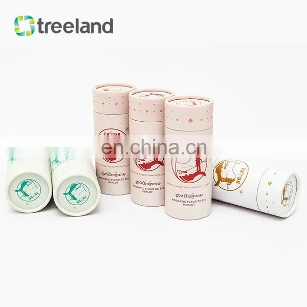 Custom Paper Tube Packaging for Salt and Spice Bio Friendly Cardboard Tube Food Grade Round Canister photo-3