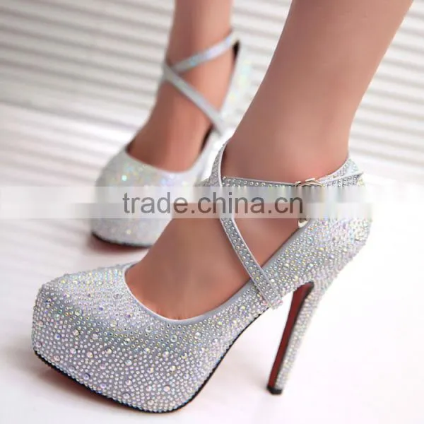 C71594A Women Wedding Shoes Ladies Wholesale High Heel Elegant Evening Shoes
