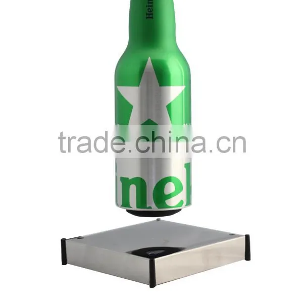 Popular Stainless Steel Magnetic Suspension Rotating Can Display Rack photo-2
