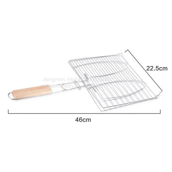 Wholesale BBQ Tool Set Barbecue Accessories Stainless Steel Removable BBQ Charcoal Grill Basket BBQ Vegetable Mesh photo-5