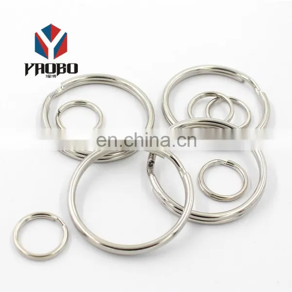 Custom Logo Shape Colorful Eco Friendly Car Keyrings Round Edge Split Key Rings photo-3