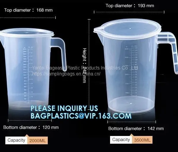 Factory Custom Logo Lab Graduated Plastic Measuring Cup/Jug With Handle, Laboratory Good Price 500ml 1000ml Plastic Measuring photo-4