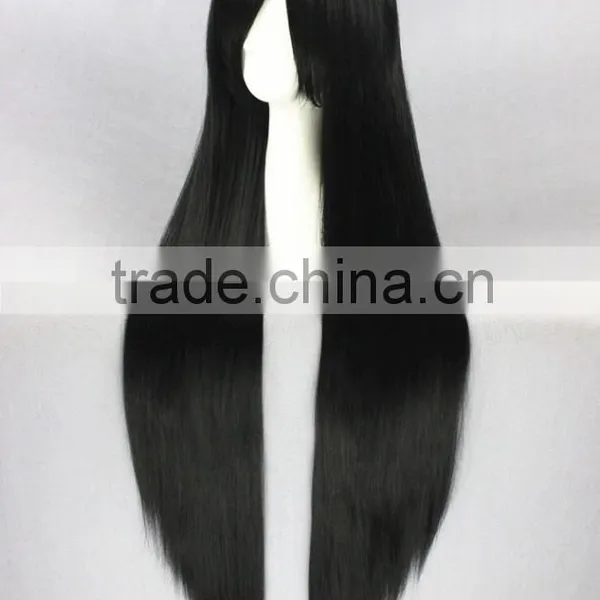 High Quality 100cm Long Black Hair Wig Straight Final Fantasy Anime Cosplay Wig photo-4