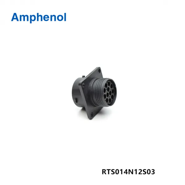RTS014N12S03 Receptacle, Square Flange, 12 Positions, Size 14, Socket Contact, Silicone Rubber Seal photo-2
