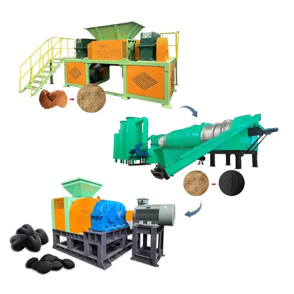 Biomass Waste Shredding Carbonization and Forming Production Line Charcoal Production Line