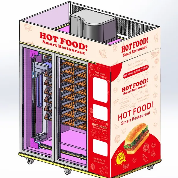Commercial Grade Automatic Fast Food Vending Machine With Durable Steel Body and Remote Fault Alerts for Public Venues