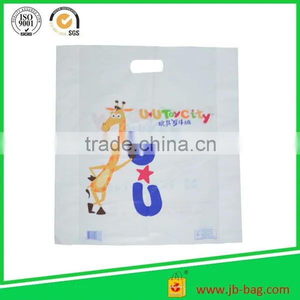 Die Cut Handle Plastic Shopping Bag in White Colour photo-4