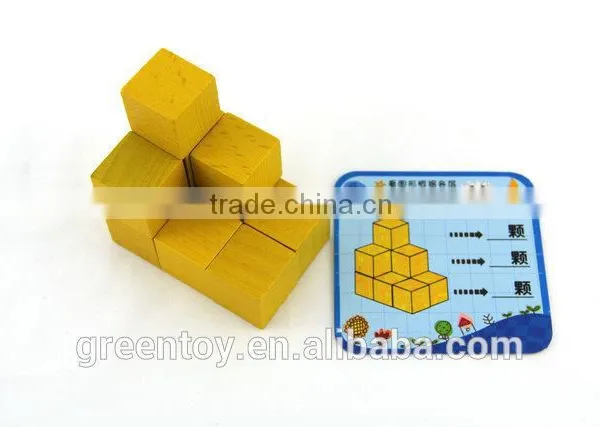 Wooden Educational Toy Blocks Wooden Cubes photo-3