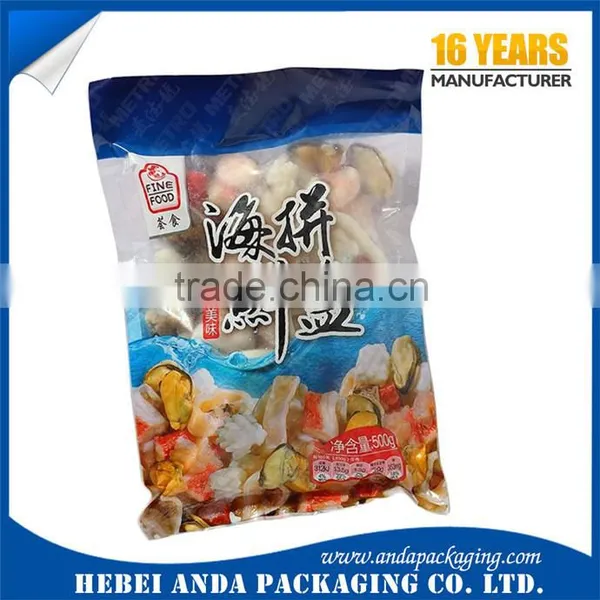 Heat Seal Frozen Dumplings Food Packaging Pouch /freezer Packaging Bag Flat Pouch photo-4
