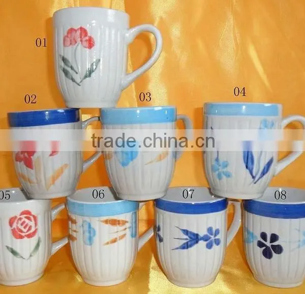 10oz Ceramic Coffee Mug, 10oz Stoneware Handpinted Mug 10oz Stoneware Mug, photo-4