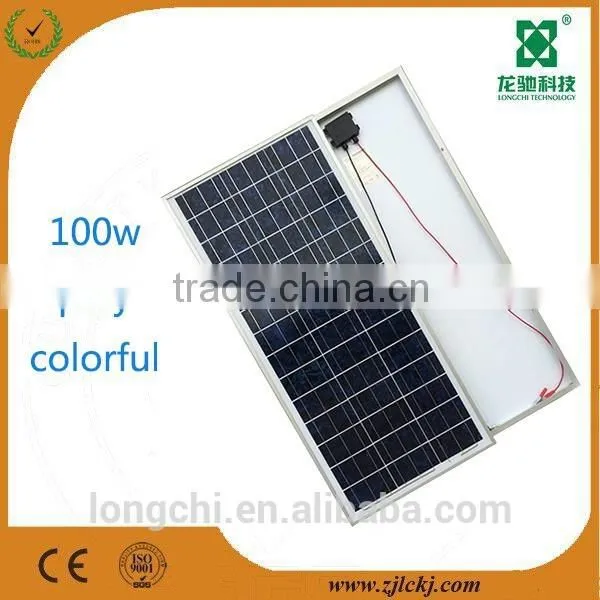 Solar Panel100w Poly Colorful Panel Large Supply Directly From Factory photo-2
