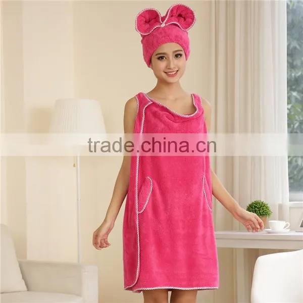 Sexy Sweet Bath Towel Bathrobe Coral Fleece Skirt Towel photo-2