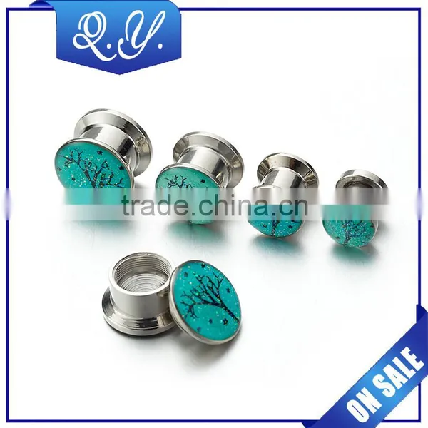 Fine Tree Plug Tunnel Jewelry Christmas Flesh Tunnels Ear Expander Body Jewelry Wholesale