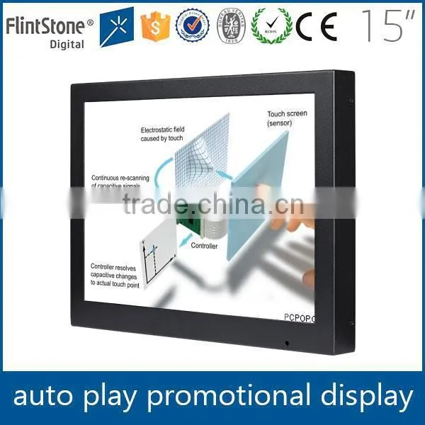 FlintStone 15 Inch LCD Kiosk Touch ad Screen, Digital Kiosk Advertising Player, Digital Kiosk Advertising Player photo-3