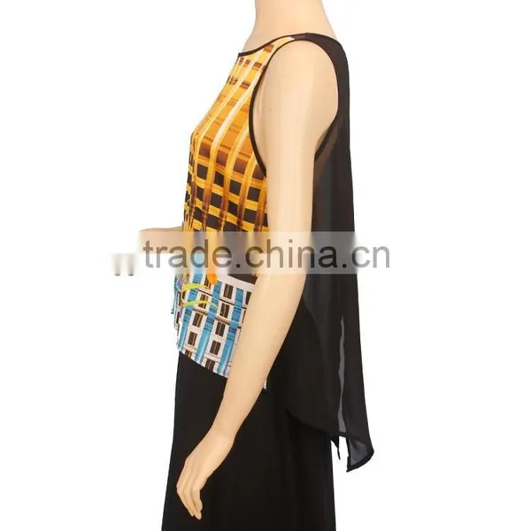 2016 Summer Fashion Women Blouse Casual Elegant Sleeveless Blouse Fashion photo-3