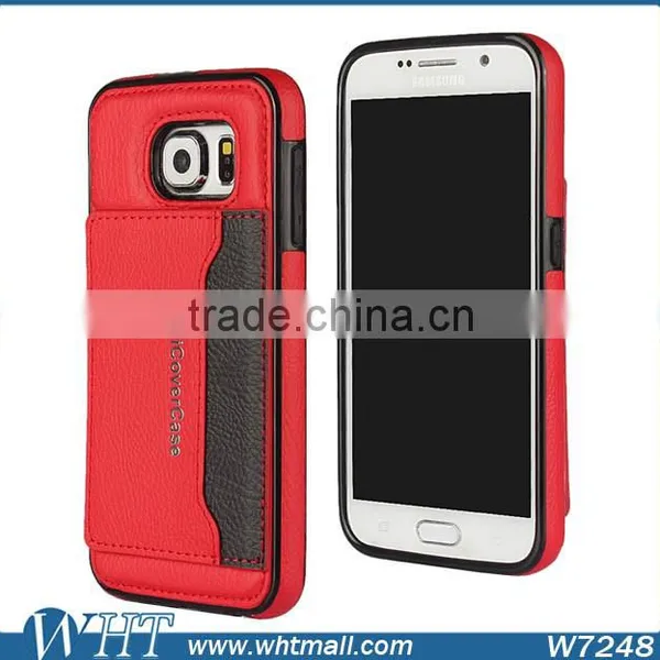 Mobile Phone Accessories Luxury Leather Card Case for Samsung S6 photo-3
