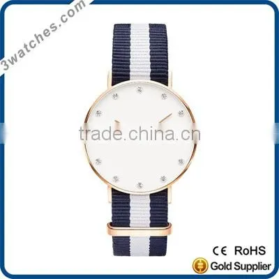 Top Selling Prodcut Wirst Ladies Watches Diamond Watch Nato Nylon Strap Watch Quartz Watch