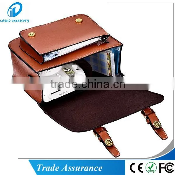 Retro PU Leather Camera Bag Case With Shoulder Strap for Fujifilm Instax Mini 7s 8 70 25 90 50s Instant Cameras photo-5