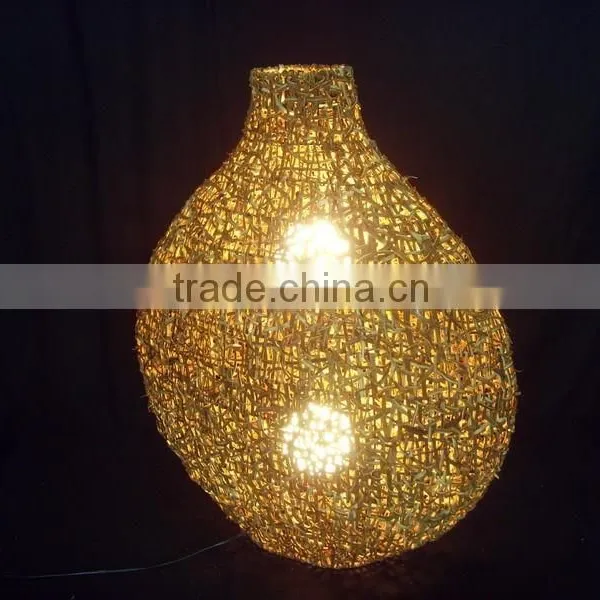 Modern Cane Table Lamp With On/off Switch on Cable photo-5