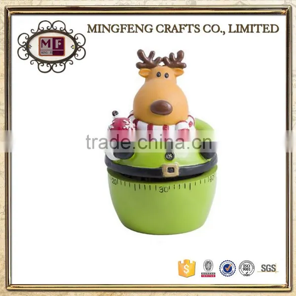 Hot Sale Polyresin Christmas Deer Kitchen Cook Timer