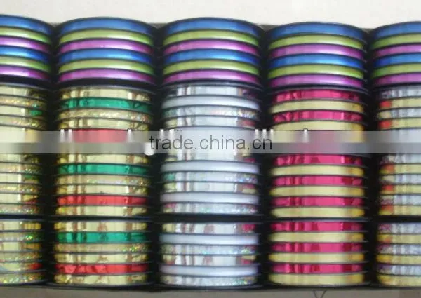 HOT SALE ! Six Channels 5mm Solid Metallic Curly Poly Ribbon Quality Choice photo-3