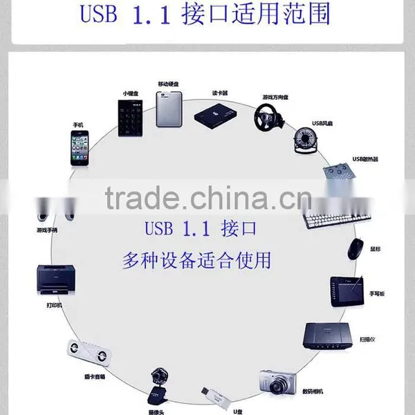 USB 4port Slim Hub Usb 1.1 Transparent Hub photo-4