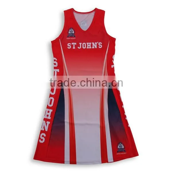 Latest Design Custom Sublimated Team Women Cheap Netball Dress photo-5