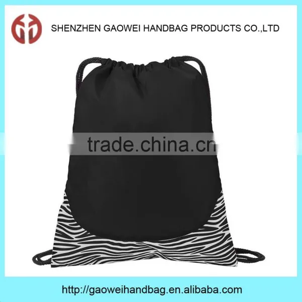 Factory Wholesale Cheap All-Purpose Patterned Cinch Drawstring Gym Bag