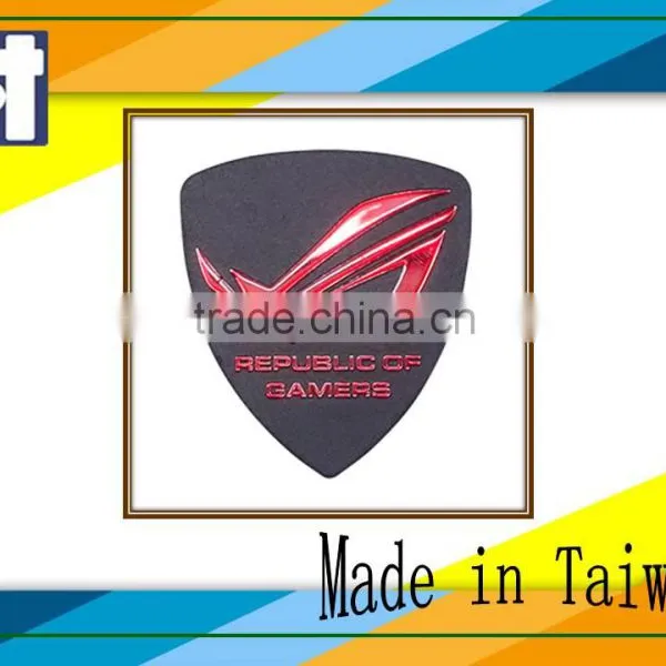 Promotional Car Aluminum Van Dyke Brown Vermilion Classical Brand Epoxy Sticker photo-3