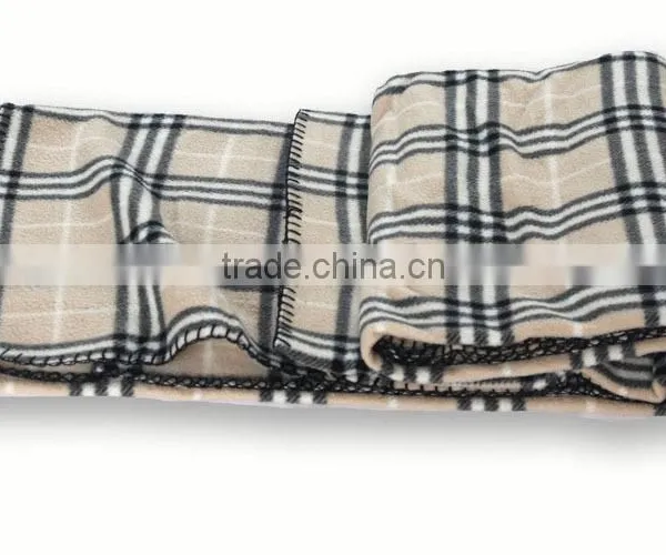 Cheap All Season Travel Plaid Fleece Blanket With Carry Strap photo-2