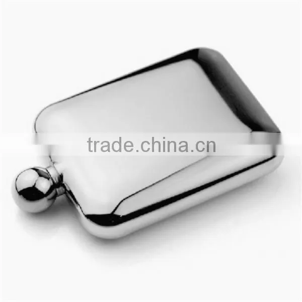 MINI 3d Customized Empty Stainless Steel Flagon/6oz Cheap Whole Sale Flagon /wine Bottle for Sales photo-3