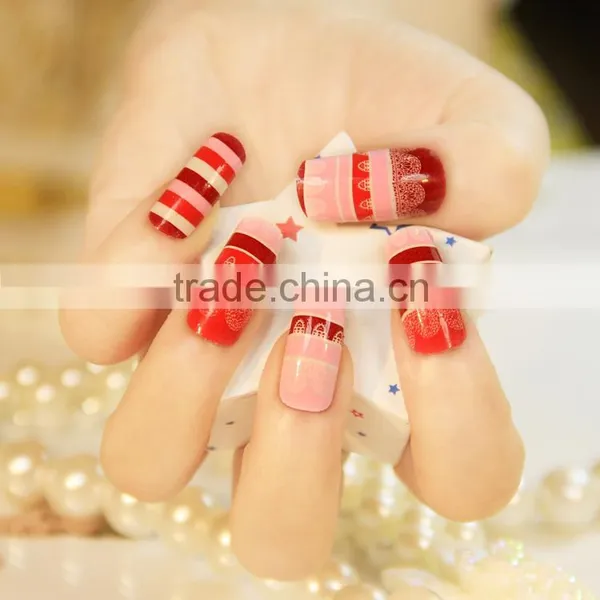 New Fashionable Salon Design Artificial Diamond Decorated Nail Tips Salon Nail Tips photo-5