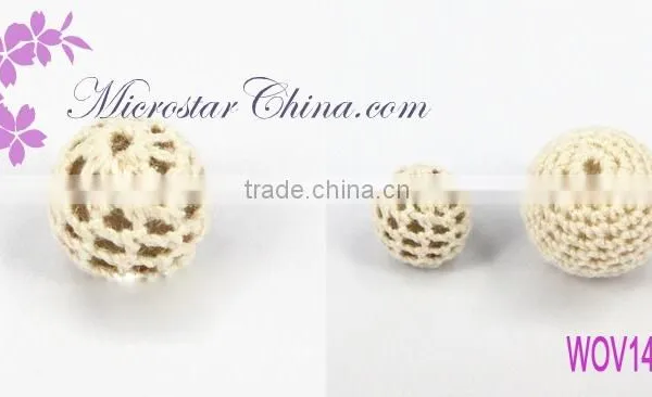 WOV1433 Handmade 14mm IN Stock DIY Ball Woven Beads Crochet Knitting For Sales photo-3